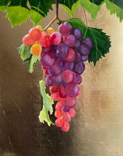Grapes on Gold – on Display at the Bath Art Fair this Month