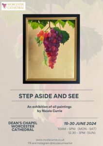 Poster for Worcester Cathedral Art Exhibition Nicola Currie