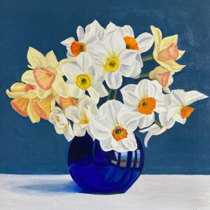 Narcissi in a Bristol Blue Vase