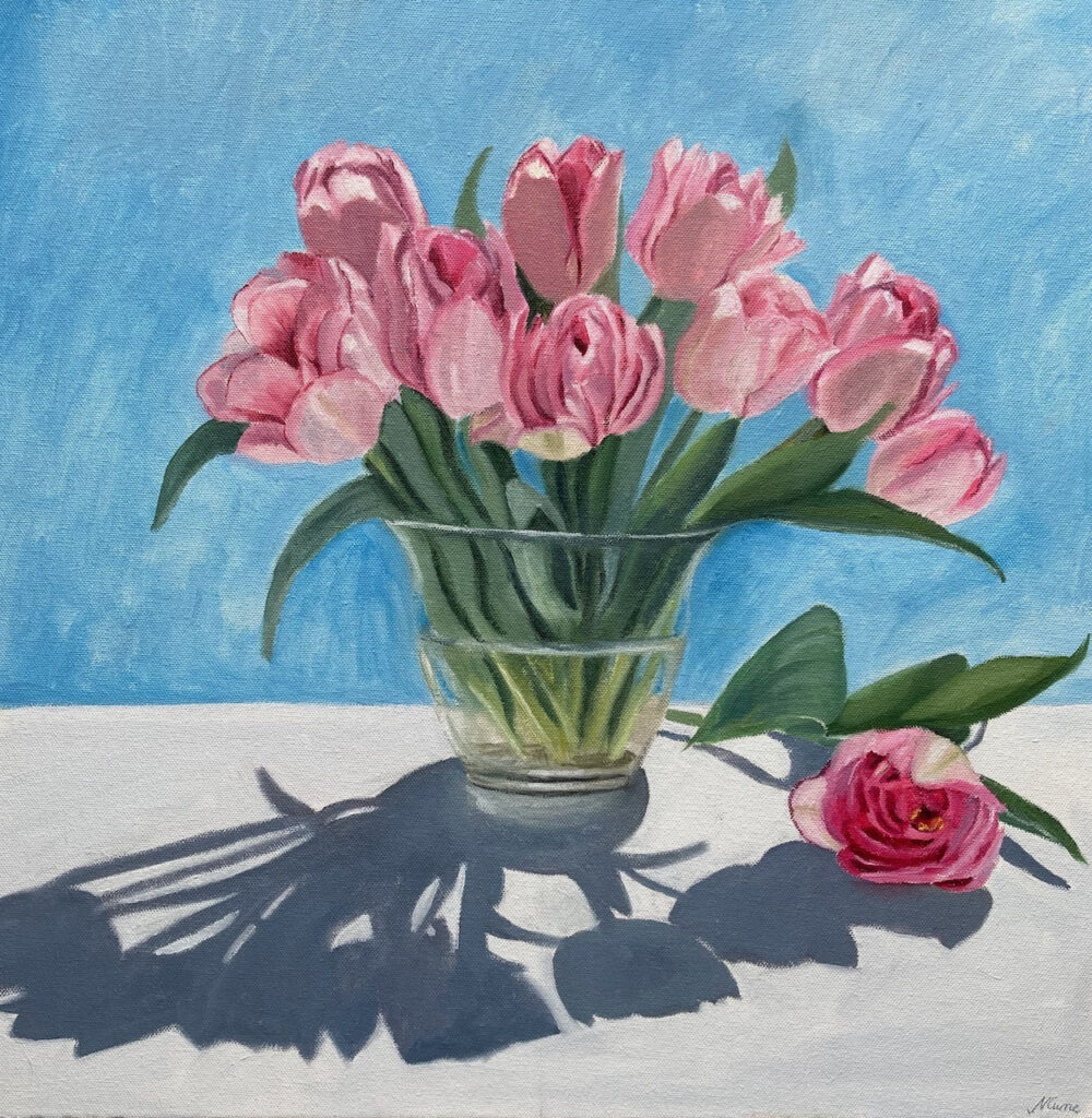 Pink Tulips Shadow Play