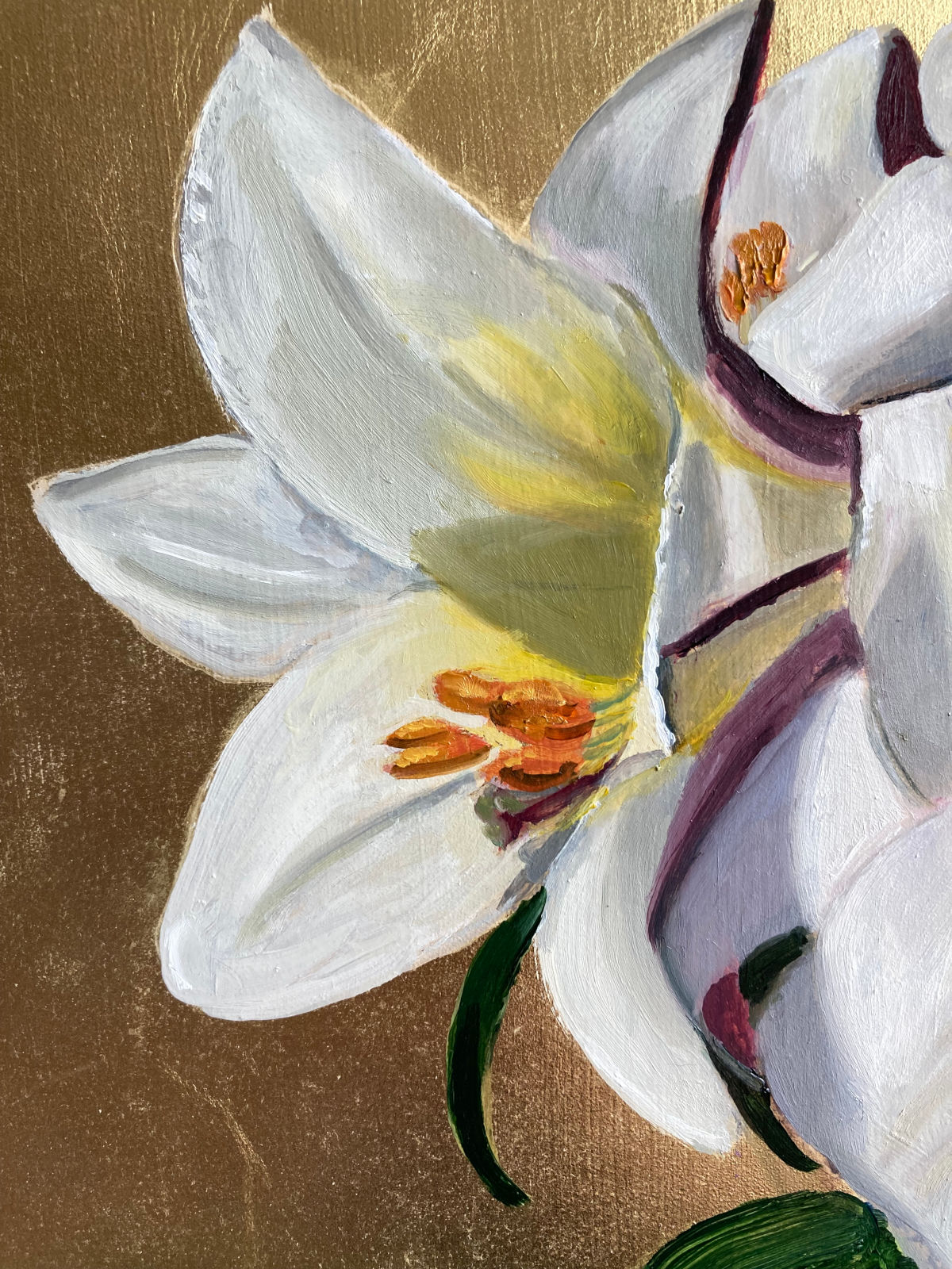 Regale Lilies on Gold
