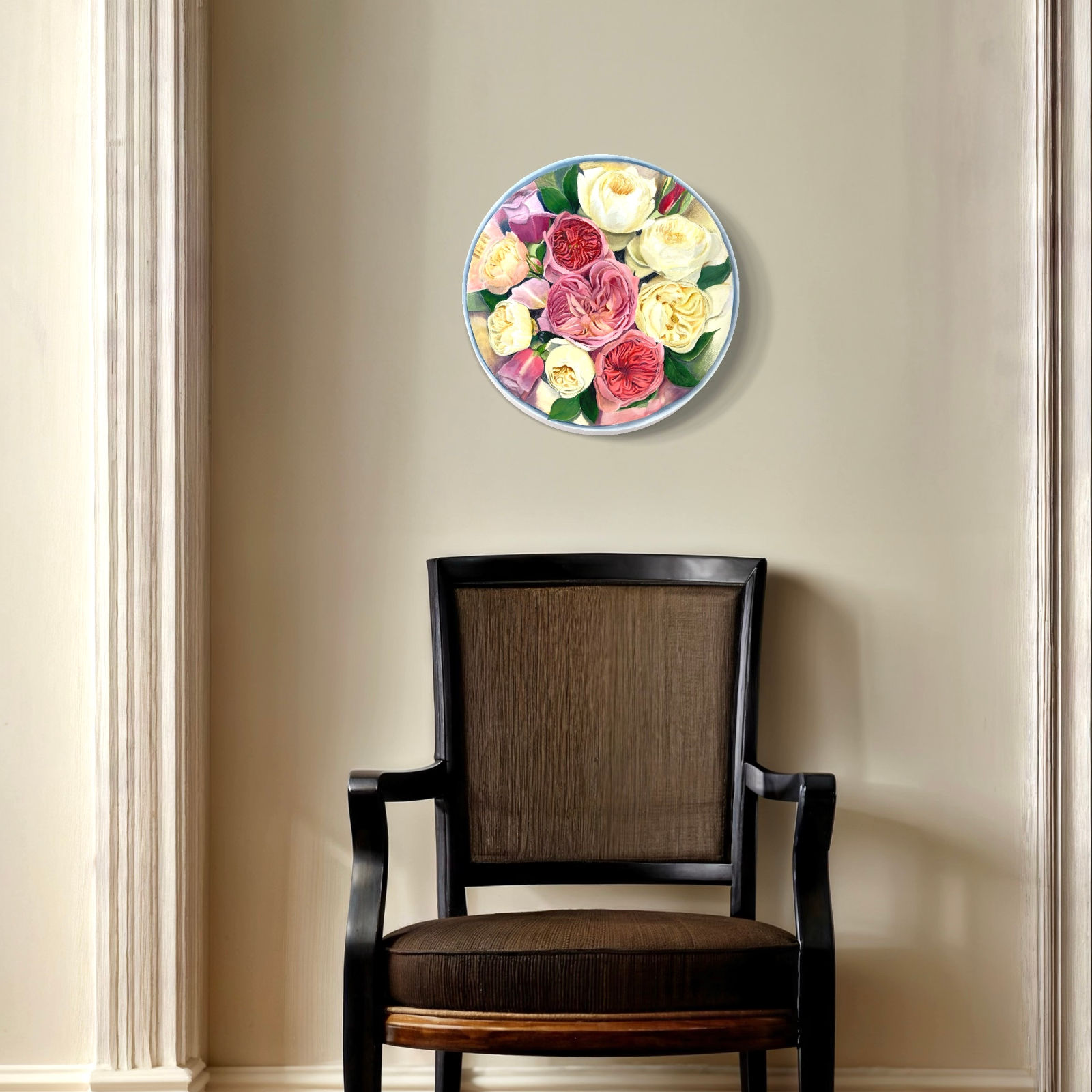 Roses in a Silver Bowl